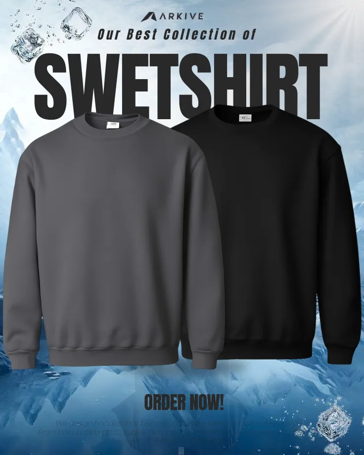 2 Pieces Premium Sweatshirt- Shurma & Black